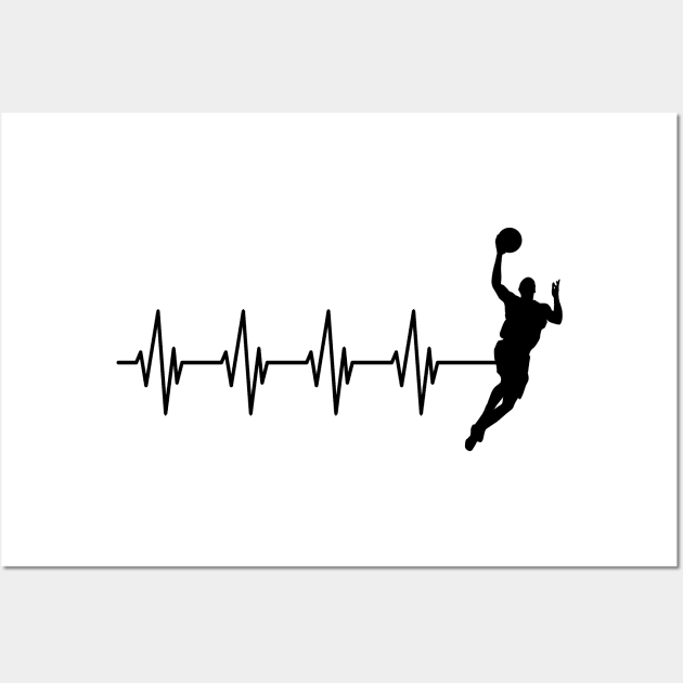 Basketball Heartbeat Wall Art by KC Happy Shop